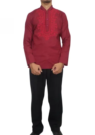 Oregano Fashion Moeslem OREGANO - YAQUB L/S KAFTAN 3 32_oregano_yaqub_maroon_01