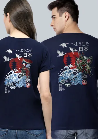 T.shirt couple SAMURAI TEE(MEN)+GEISHA TEE(LADIES) 1 couple_japan_tee__03a