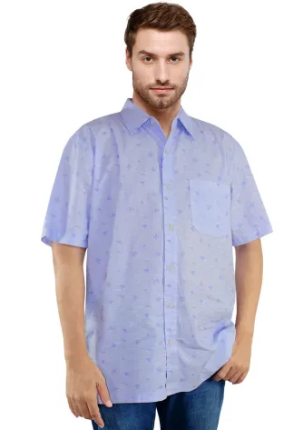 Oregano Fashion Casual OREGANO - CUERVO SHIRT - BLUE 1 cuervo_shirt__blue__f_oregano