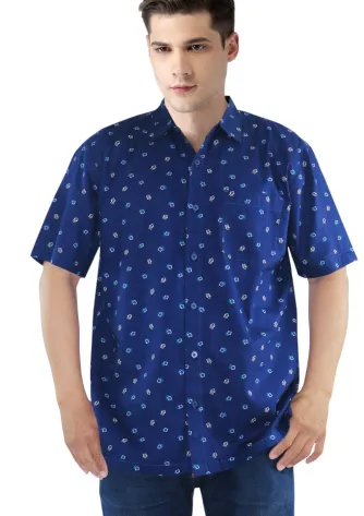 Oregano Fashion Casual OREGANO - FUSION SHIRT-NAVY 1 fusion_shirt__navy__f