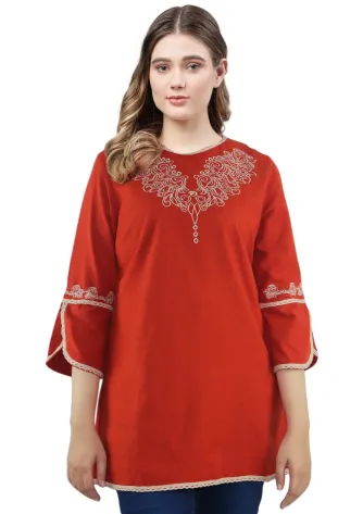 Shirt JIRAH TUNIC - ORANGE 1 jirah_tunic__orange__f