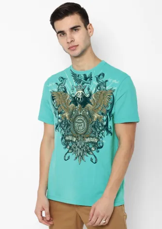 T-Shirt KING RAVEN TEE 1 king_raven_tee__turquoise__f