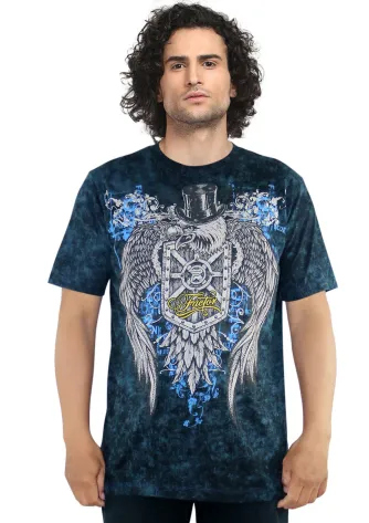 T-Shirt MAGIC EAGLE TEE - NAVY 1 magic_eagle_tee__marble_blue__f