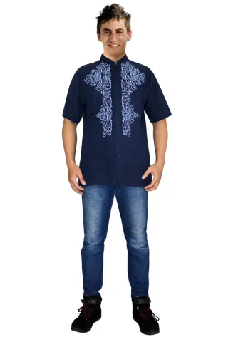 Moeslem wear MAKTABA KAFTAN S/S 2 maktaba_kaftan__navy__c