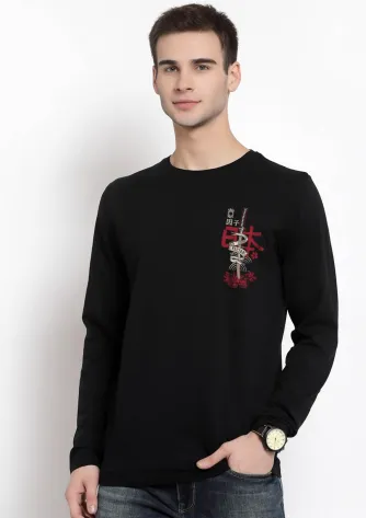 T-Shirt SAMURAI TIGER TEE L/S 2 samurai_tiger_tee_black_front