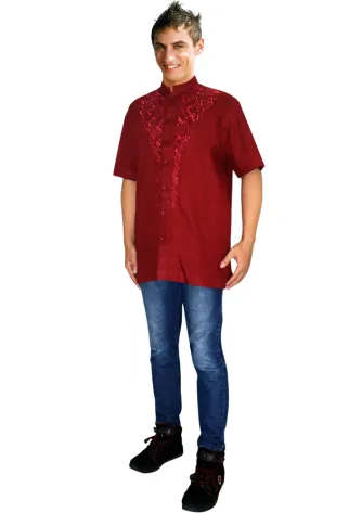 Moeslem wear TABUK KAFTAN S/S 2 tabuk_kaftan__maroon__c