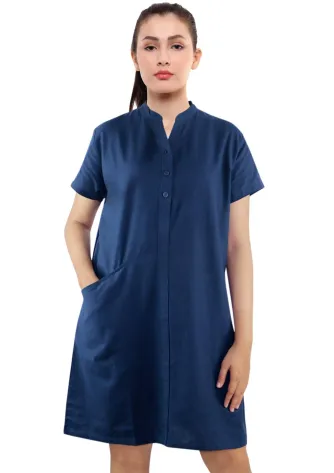 Dresses / Blouses TERRA DRESS - NAVY 1 terra_dress__navy__f