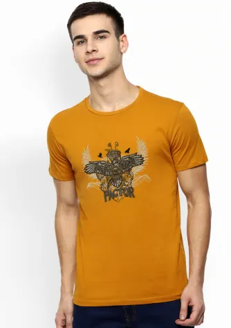 T-Shirt THE CROW TEE - MUSTARD 2 the_crow_tee__gold__f