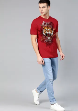 T-Shirt TOKYO TIGER TEE 2 tokyo_tiger_tee__red_brick__a1