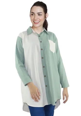 Dresses / Blouses VEGA BLOUSE - GREEN 1 vega_blouse__green__front